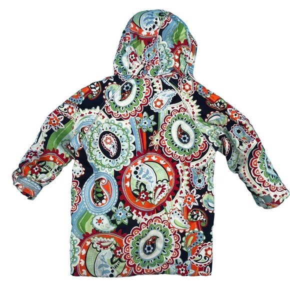 Hanna Andersson SIZE 120 6 7 Paisley White Blue Red Yellow Jacket Coat - Picture 6 of 12